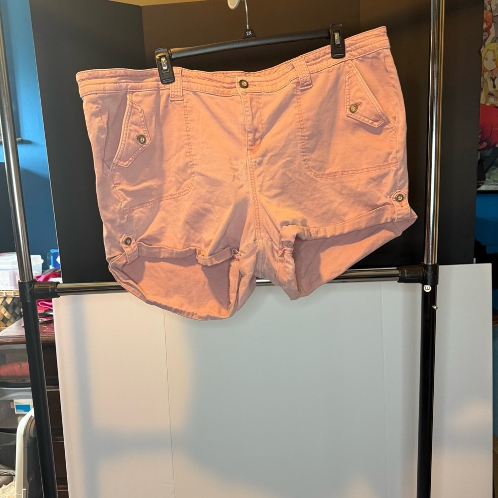 Torrid Pink Cargo Shorts Size:26 - Picture 3 of 7